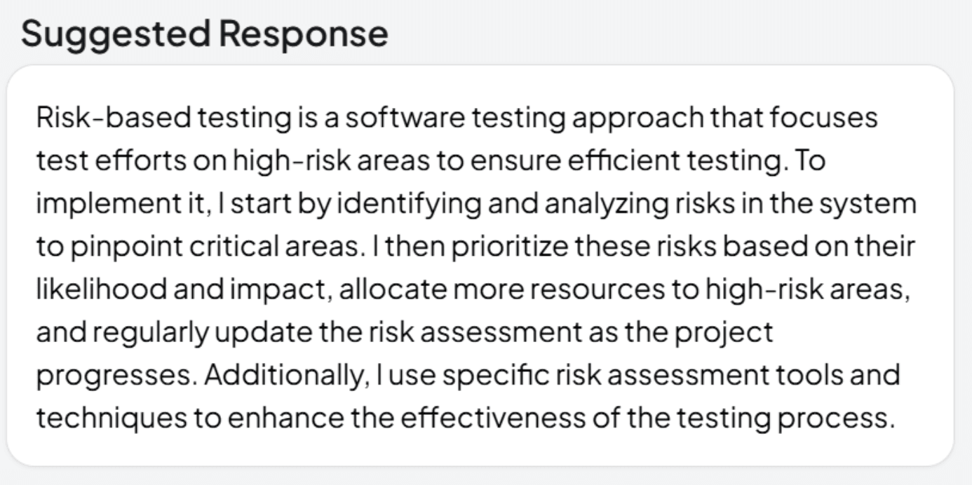 Sample Responses